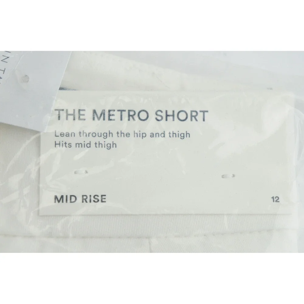 Ann Taylor The Metro Short Size 12 White Mid Rise Solid New
